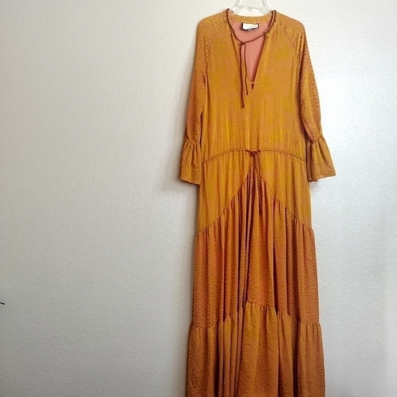 ALEXIS Maxi Floral Long-Sleeve Tiered Melodie Dress Sz M - Picture 2 of 12